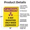Signmission Radiation & Laser Sign, 24 in H x 18 in W, Plastic, Rectangle OS-2PACK-CR-P-1824-V-10285 - alternate 8